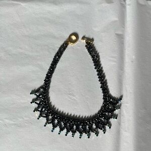 Elegant Black Beaded Necklace